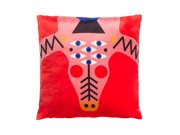 CROCOPINK - Square polyester cushion by Qeeboo - view 2
