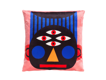 FACE - Square polyester cushion by Qeeboo - view 2