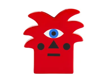 RED PALM - Ceramic vase by Qeeboo - view 2