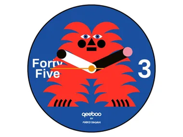 MAGIC SAMU - Wall-mounted ceramic clock by Qeeboo - view 2