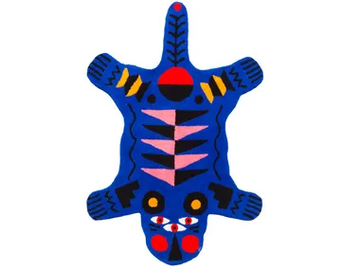 BLUE PANTHER - Handmade acrylic rug by Qeeboo - view 2