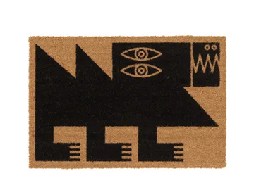 DIAGONAL CAMEL - Rectangular coconut doormat by Qeeboo - view 2