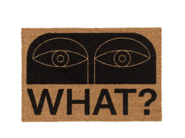 FUNNY FACE - Rectangular coconut doormat by Qeeboo - view 2