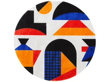 ITALIAN VIBES - Patterned round rug by Qeeboo - view 2