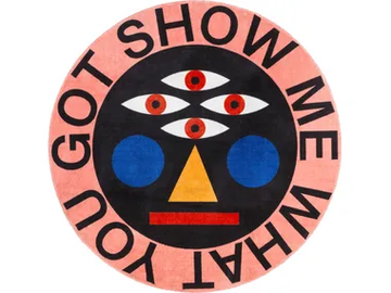 SHOW ME WHAT YOU GOT - Patterned round rug by Qeeboo - view 2