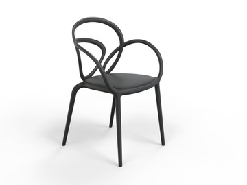 LOOP - Stackable polypropylene chair with integrated cushion by Qeeboo - view 2