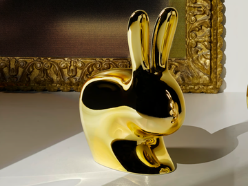 RABBIT METAL BABY - Polyethylene kids chair by Qeeboo - view 3
