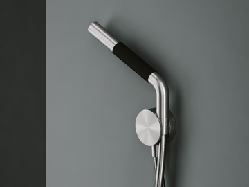 Q. 18 66 - Wall-mounted stainless steel handshower by Quadrodesign - view 2