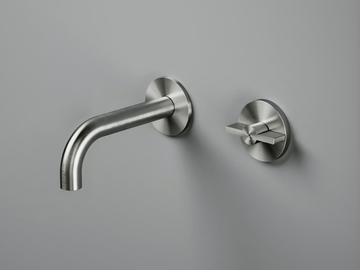 VALVOLA01 19 10 - Wall-mounted hydroprogressive stainless steel washbasin mixer by Quadrodesign - view 2