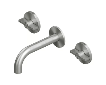 VALVOLA01 19 10V - Wall-mounted stainless steel washbasin mixer by Quadrodesign - view 3