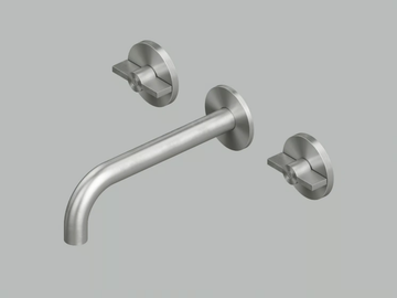 VALVOLA01 19 11V - Wall-mounted stainless steel washbasin tap by Quadrodesign - view 2