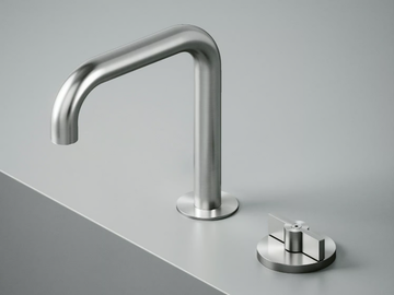 VALVOLA01 19 31 - 2 hole hydroprogressive washbasin mixer with adjustable spout by Quadrodesign - view 2