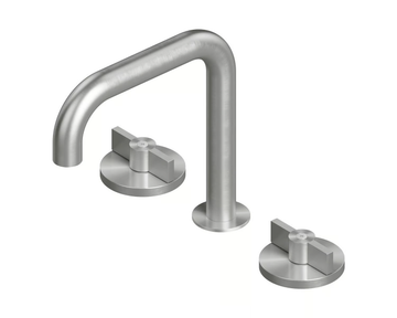 VALVOLA01 19 31V - 3 hole stainless steel washbasin tap with adjustable spout by Quadrodesign - view 3