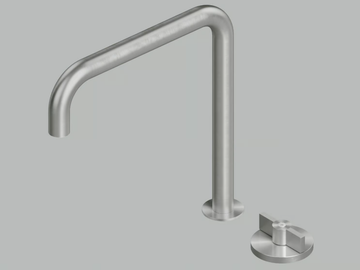 VALVOLA01 19 32 - 2 hole hydroprogressive washbasin mixer with adjustable spout by Quadrodesign - view 2