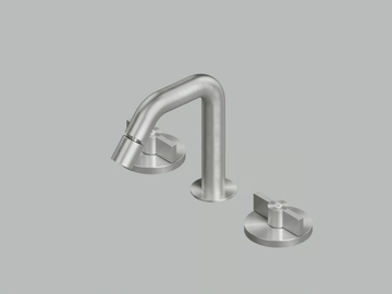 VALVOLA01 19 37V - 3 hole stainless steel bidet tap with swivel spout by Quadrodesign - view 2