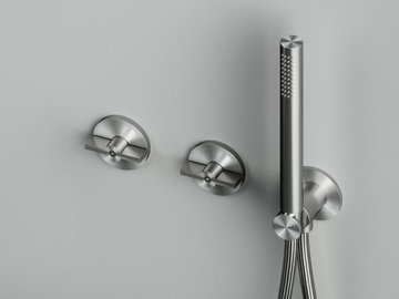 VALVOLA01 19 68 - Hydroprogressive mixer set for bath/shower with hand shower by Quadrodesign - view 2