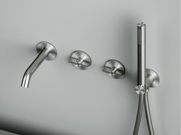 VALVOLA01 19 69 - Set of 2 hydroprogressive mixers for bathtub with spout by Quadrodesign - view 2