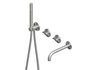 VALVOLA01 19 69 - Set of 2 hydroprogressive mixers for bathtub with spout by Quadrodesign - view 3
