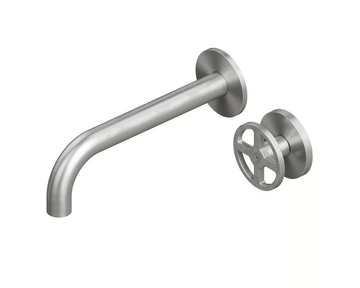 VALVOLA02 20 11 - Wall-mounted hydroprogressive stainless steel washbasin mixer by Quadrodesign - view 3