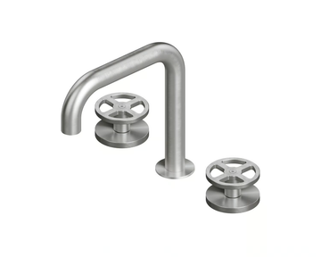 VALVOLA02 20 31V - 3 hole stainless steel washbasin tap with adjustable spout by Quadrodesign - view 3