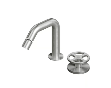 VALVOLA02 20 37 - Stainless steel bidet mixer with swivel spout by Quadrodesign - view 3