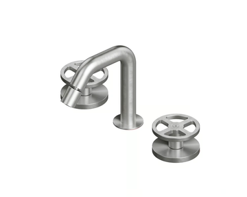 VALVOLA02 20 37V - 3 hole countertop stainless steel bidet tap with swivel spout by Quadrodesign - view 3