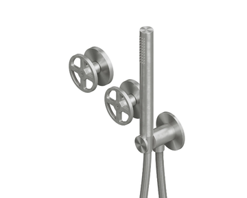 VALVOLA02 20 68 - Hydroprogressive mixer set for bath/shower with hand shower by Quadrodesign - view 3