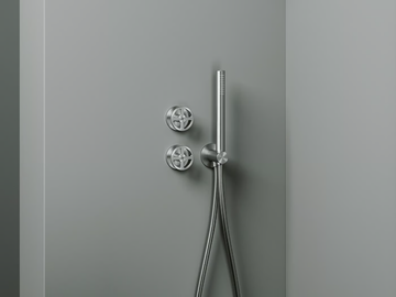 VALVOLA02 20 68 - Hydroprogressive mixer set for bath/shower with hand shower by Quadrodesign - view 2