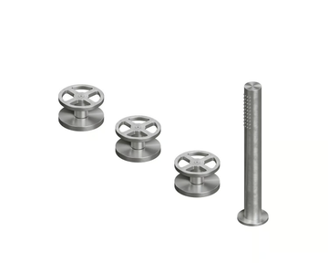VALVOLA02 20 99 - Hydroprogressive stainless steel bathtub set with hand shower by Quadrodesign - view 3