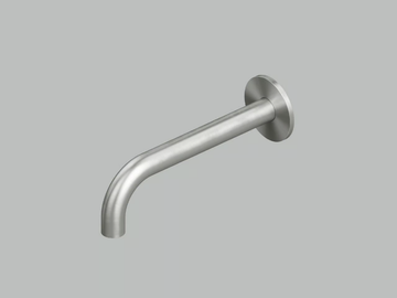 BC003 - Wall-mounted stainless steel spout by Quadrodesign - view 2
