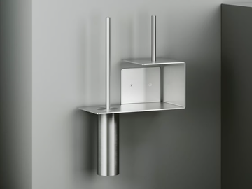 ECCETERA QA1700 - Steel toilet roll holder / toilet brush by Quadrodesign - view 2