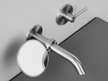 FFQT 21 10T - Wall-mounted single handle stainless steel washbasin mixer by Quadrodesign - view 3