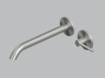 FFQT 21 11T - 2 hole wall-mounted stainless steel washbasin mixer by Quadrodesign - view 2