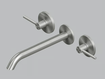 FFQT 21 11V - 3 hole wall-mounted stainless steel washbasin tap by Quadrodesign - view 2