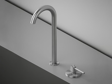 FFQT 21 32T - 2 hole stainless steel washbasin mixer with adjustable spout by Quadrodesign - view 2