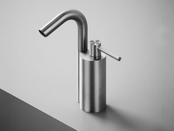 FFQT 21 35T - 1 hole stainless steel bidet mixer with swivel spout by Quadrodesign - view 2