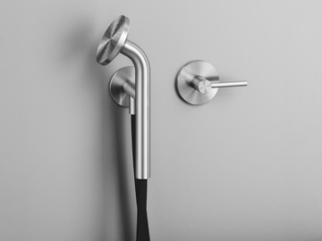 FFQT 21 58T - Hydroprogressive stainless steel shower mixer with hand shower by Quadrodesign - view 2