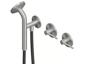 FFQT 21 68 - Stainless steel shower mixer with hand shower with individual rosettes by Quadrodesign - view 3
