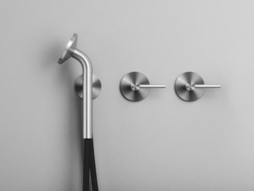 FFQT 21 68 - Stainless steel shower mixer with hand shower with individual rosettes by Quadrodesign - view 2