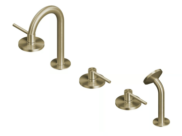 FFQT 21 98 - Deck mounted stainless steel bathtub tap with individual rosettes by Quadrodesign - view 3