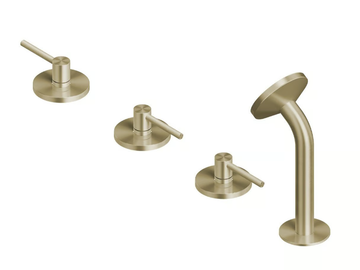 FFQT 21 99 - Deck mounted stainless steel bathtub tap with individual rosettes by Quadrodesign - view 3