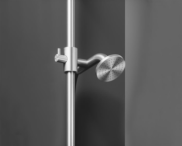 FFQT TS021.00 - Stainless steel shower wallbar with hand shower by Quadrodesign - view 3