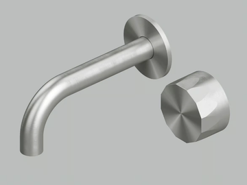 HB 15 10T - Wall-mounted single handle stainless steel washbasin mixer by Quadrodesign - view 2