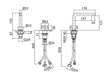 HB 15 31 - Washbasin tap by Quadrodesign - view 3