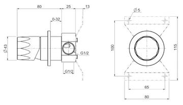 HB 15 43T.00 - Single handle washbasin mixer by Quadrodesign - view 3