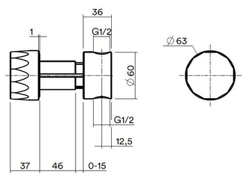 HB 15 63 - Wall-mounted stainless steel remote control tap by Quadrodesign - view 3