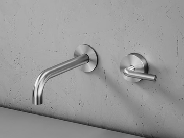 LEVO 14 10.00 - Wall-mounted hydroprogressive stainless steel washbasin mixer by Quadrodesign - view 2