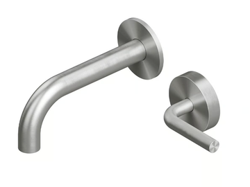 LEVO 14 10.00 - Wall-mounted hydroprogressive stainless steel washbasin mixer by Quadrodesign - view 3