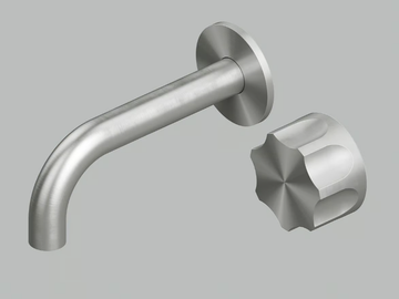 MODO 17 10.00 - Wall-mounted stainless steel washbasin mixer by Quadrodesign - view 2