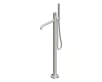 MODO 17 62 - Floor standing stainless steel bathtub mixer with hand shower by Quadrodesign - view 3